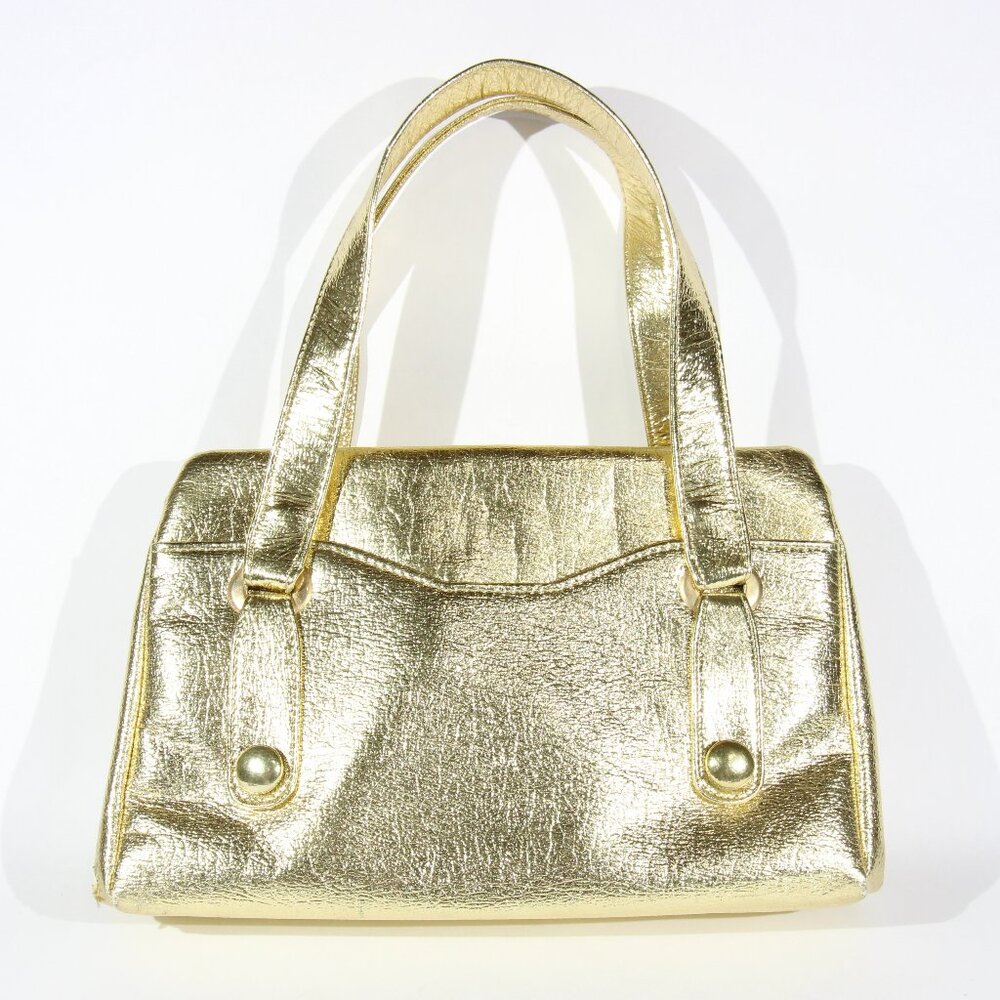 Vintage Borne Shiny Gold Color Purse